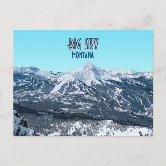 Carte Postale Big Sky Montana Vintage (Devant)