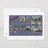 Carte Postale Big Spring, Texas - Scènes de grandes lettres (Devant / Derrière)