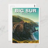 Carte Postale Big Sur California Bixby Bridge Travel (Devant / Derrière)