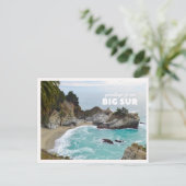 Carte Postale Big Sur Chute d'eau de McWay Pacific Coast Highway (Debout devant)