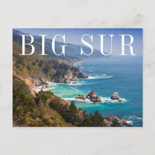 Carte Postale Big Sur Côte Californienne | Merci (Devant)