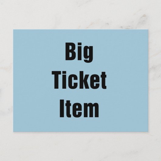 Carte Postale Big Ticket Item (Devant)