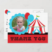 Carte postale Big Top Circus Merci (Devant / Derrière)