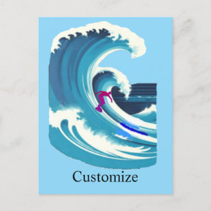 Carte Postale Big Wave Surfer Thunder_Cove