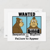 Carte Postale Bigfoot (Devant / Derrière)
