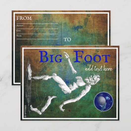 Carte postale Bigfoot (Devant / Derrière)