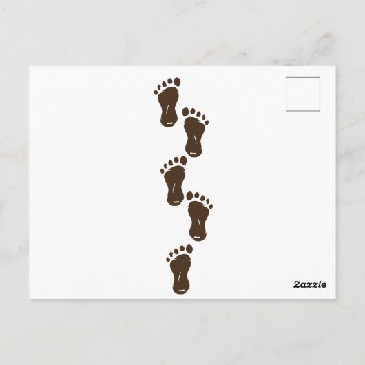 Carte Postale Bigfoot avec un aigle sur son épaule (Dos)