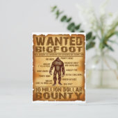 Carte Postale Bigfoot Bounty Poster Recherché de 10 millions de (Debout devant)