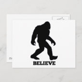 Carte Postale Bigfoot CROIRE Sasquatch (Devant / Derrière)