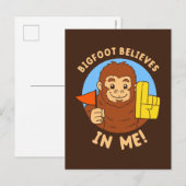 Carte Postale Bigfoot croit en moi (Devant / Derrière)