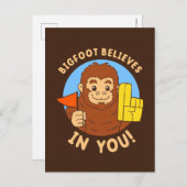 Carte Postale Bigfoot croit en vous (Devant / Derrière)
