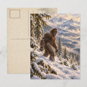 Carte postale Bigfoot de l'hiver profond