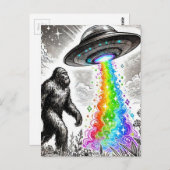 Carte Postale Bigfoot et Rainbow UFO (Devant / Derrière)