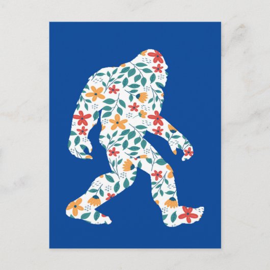 CARTE POSTALE BIGFOOT FLORAL (Devant)