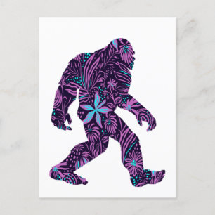 CARTE POSTALE BIGFOOT FLORAL