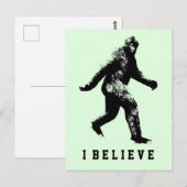 Carte Postale Bigfoot Je Crois Du Texte Personnalisable (Devant / Derrière)