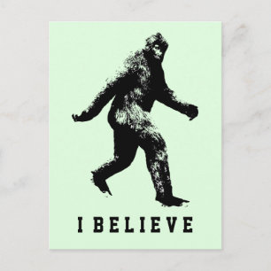 Carte Postale Bigfoot Je Crois Du Texte Personnalisable