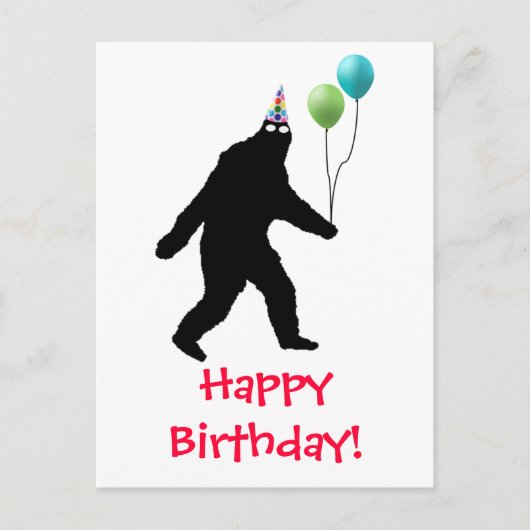 Carte Postale Bigfoot Joyeux Anniversaire ! (Devant)