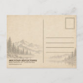Carte postale Bigfoot Mountain Reflections (Dos)