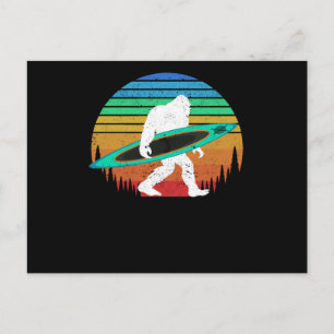 Carte Postale Bigfoot pagaie de kayak lac eau vive canoë