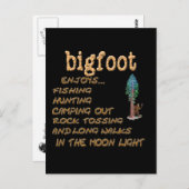 Carte Postale Bigfoot s'amuse (Devant / Derrière)