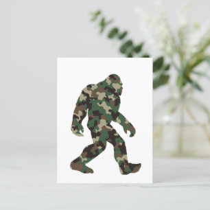 Carte Postale Bigfoot Sasquatch Camouflage