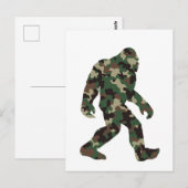 Carte Postale Bigfoot Sasquatch Camouflage (Devant / Derrière)