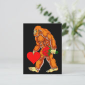 Carte Postale Bigfoot Sasquatch Funny Valentines Jour Amour (Debout devant)