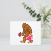 Carte Postale Bigfoot Sasquatch Funny Valentines Jour Amour (Debout devant)
