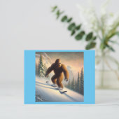 Carte Postale Bigfoot Snowboard (Debout devant)