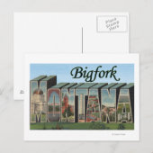 Carte Postale Bigfork, Montana - Scènes de grandes lettres (Devant / Derrière)