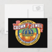 Carte Postale Bijou de la Couronne du lac de Galles Orange (Devant / Derrière)