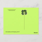 Carte Postale Bijou Shamrock Gold Saint Patrick avec perles (Dos)