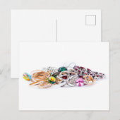 Carte Postale Bijoux en blanc (Devant / Derrière)