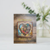 Carte Postale Bijoux Et Vitrail Coeur Série Steampunk (Debout devant)