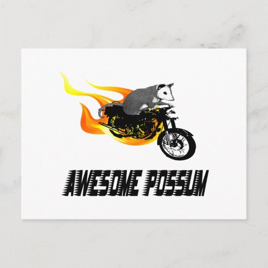 Carte Postale Bike Rider Awesome Possum (Devant)