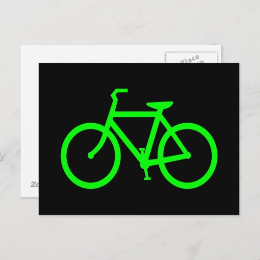 Carte Postale Bike vert de Lime (Devant / Derrière)
