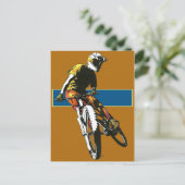 Carte Postale Biker2 - Orange/Bleu (Debout devant)
