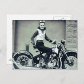Carte Postale Biker Babe (Devant / Derrière)