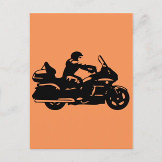 Carte Postale biker motorcycle moto goldwing