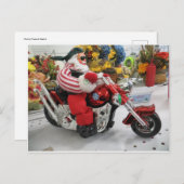 Carte Postale Biker Père Noël (Devant / Derrière)