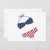 Carte Postale Bikini Patriotique (Devant / Derrière)