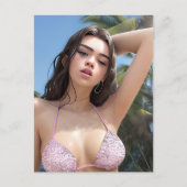 Carte postale Bikini rose (Devant)