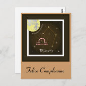 Carte Postale Bilancia 24 settembre al 23 ottobre (Devant / Derrière)