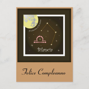 Carte Postale Bilancia 24 settembre al 23 ottobre