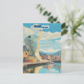 Carte Postale Bilbao Espagne Art Print, Bilbao Art Illustrat (Debout devant)