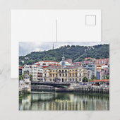 Carte Postale Bilbao, Espagne, photo du paysage urbain (Devant / Derrière)