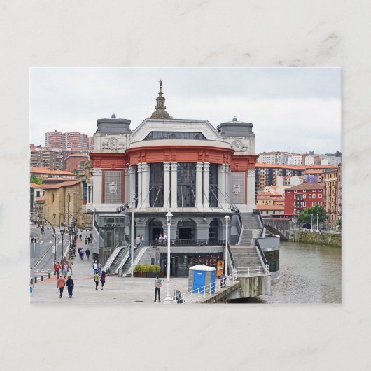 Carte Postale Bilbao. Le marché de Ribera. Mercado de la Ribera. (Devant)