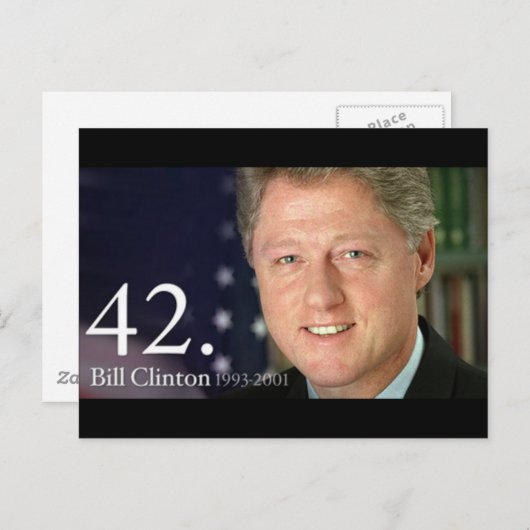 Carte Postale Bill Clinton (Devant / Derrière)