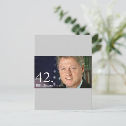 Carte Postale Bill Clinton (Debout devant)